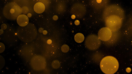 Abstract bokeh lights with black background.