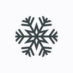 vector snowflake in black color