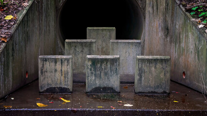 Storm Water Drain With Flow Restrictions