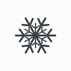 vector snowflake in black color