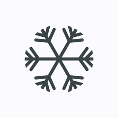 vector snowflake in black color