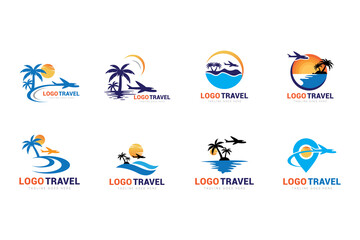 Travel logo vector template.