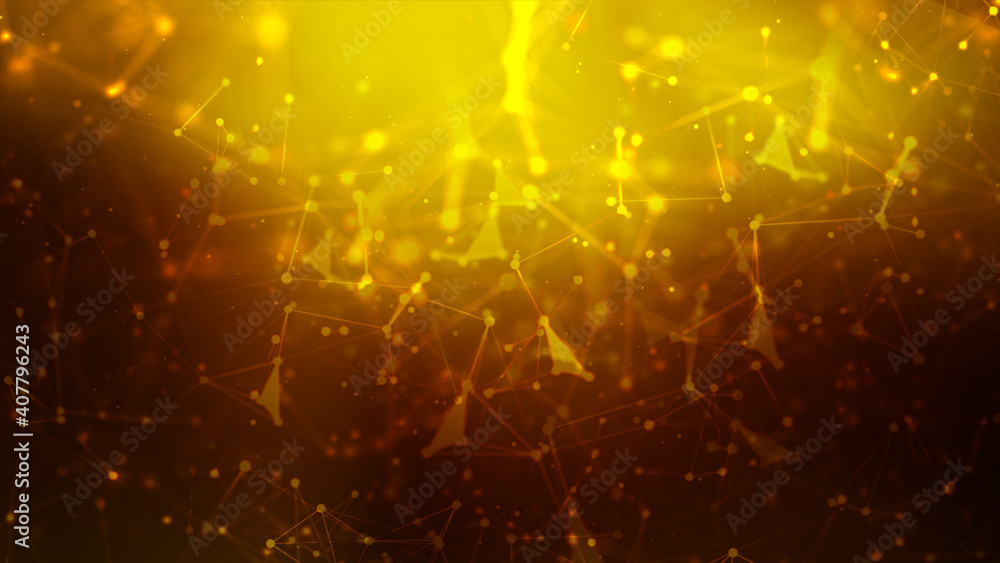 Poster abstract background dot and connect line for cyber technology futuristic and network connection conc