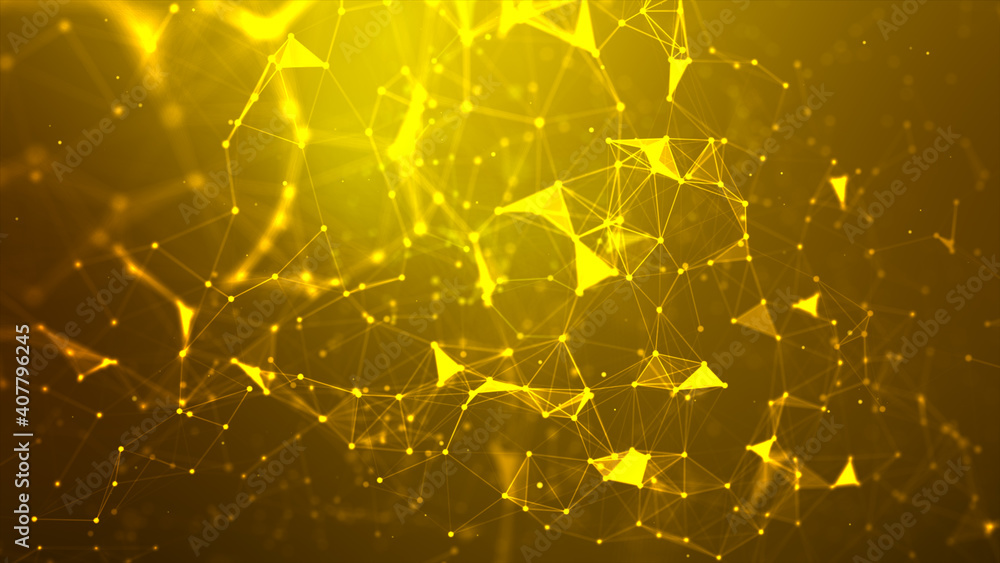 Poster abstract background dot and connect line for cyber technology futuristic and network connection conc