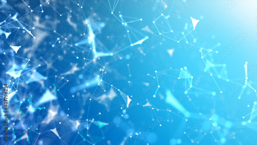 Poster abstract background dot and connect line for cyber technology futuristic and network connection conc