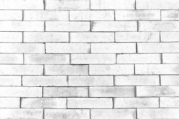 Vintage white stone brick wall pattern and seamless background