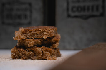 Close-up snickerdoodle bars