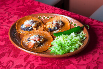 Enchiladas rioverdenses. Platillo típico de Rioverde, San Luis Potosí, México
