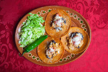 Enchiladas rioverdenses. Platillo típico de Rioverde, San Luis Potosí, México