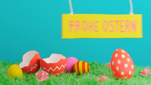 Easter concept in Germany Frohe Ostern