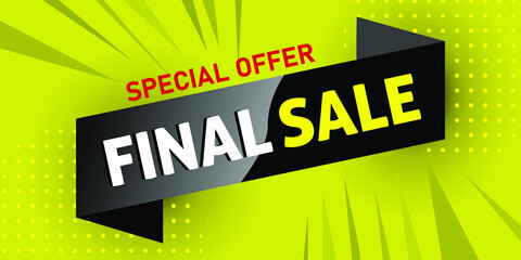 Sale banner template design. Vector illustration.