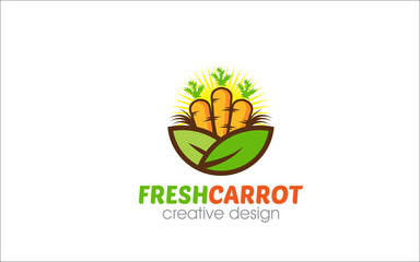 Illustration vector graphic of carrot logo design template with a white background