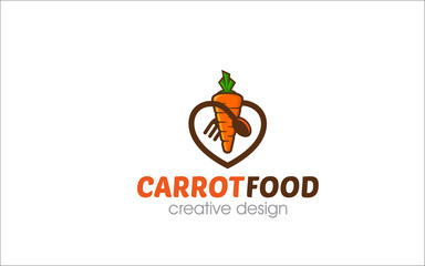 Illustration vector graphic of carrot logo design template with a white background