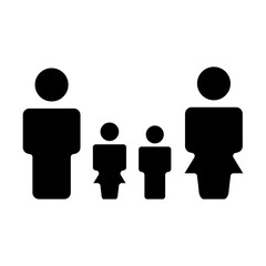 Family icon. father, mother and child. simple design editable. Design template vector