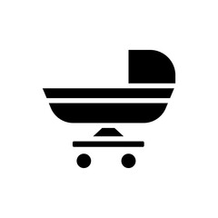 Baby stroller icon. simple design editable. Design template vector