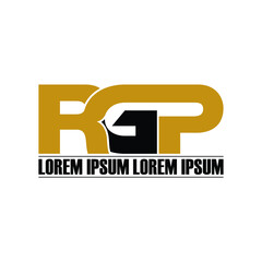 RGP letter monogram logo design vector