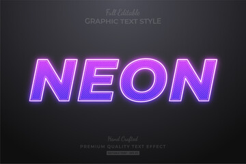 Neon Purple Editable Text Effect Font Style
