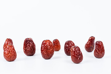 Jujube on the white background