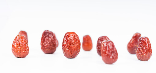 Jujube on the white background