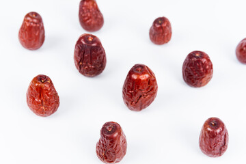 Jujube on the white background