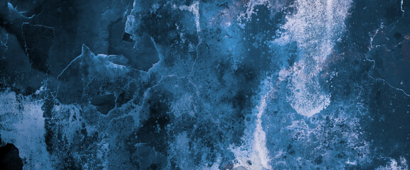 Blue wall texture background with space