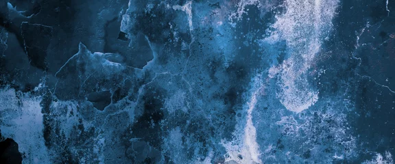 Rolgordijnen Blauwe muur textuur achtergrond met ruimte © Ronny sefria