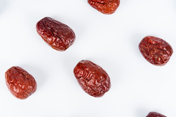 Jujube on the white background