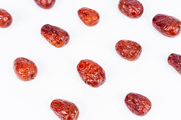 Jujube on the white background