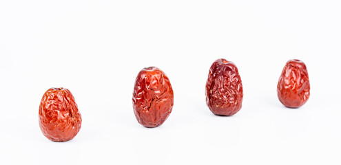 Jujube on the white background