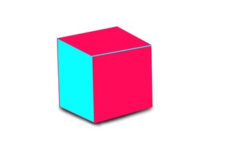  Illusions Red and blue cubes