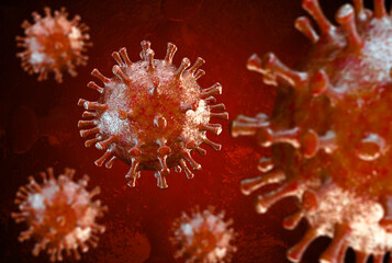 Obraz na płótnie Canvas Coronavirus disease COVID-19. 3d illustration