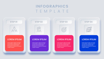 Modern business infographic with 4 options