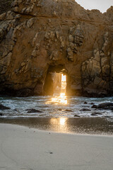 Sunset from Pfeiffer Beach in Big Sur.
