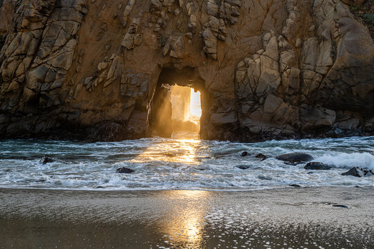 Sunset from Pfeiffer Beach in Big Sur.