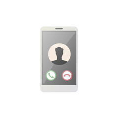 Unknown caller concept. Flat vector illustration. Isolated on white background.