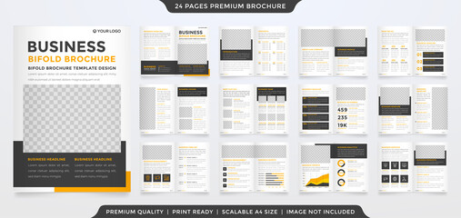 multipurpose business bifold brochure design with modern layout and minimalist concept style use for business profile and proposal presentation  
