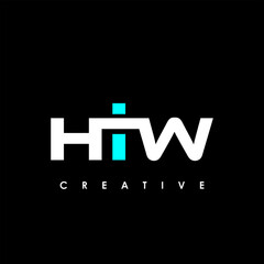 HIW Letter Initial Logo Design Template Vector Illustration