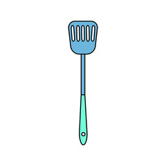 spatula for food Icon on white background color editable