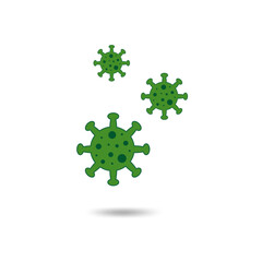 A virus that destroys the body's immunity and causes illness, which is the spread of the virus,Virus.Computer,microbiology concept. Disease germ, pathogen organism, infectious micro virology.