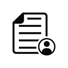Candidate resume icon vector graphic illustration