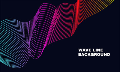 abstract background with dynamic waves line and particles suitable for design background part 1
