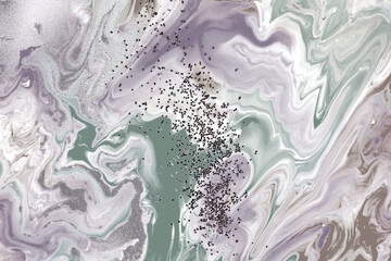 Pale purple and green agate imitation pattern. Simple marble liquid texture.