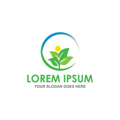 garden nature logo vector image