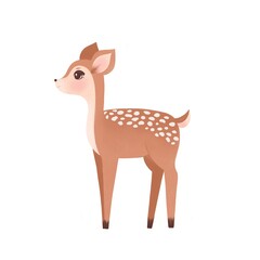 cute hand drawn deer, little cartoon lovely fawn