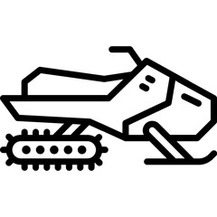 line icon for snowmobile