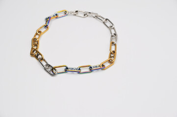 ,  Rainbow Necklace on white background