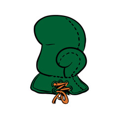 A green boxing glove on a white background in EPS10