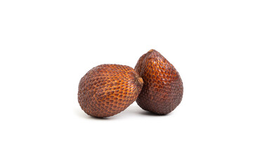 Salak or snake fruit isolated on white background, Selective focus