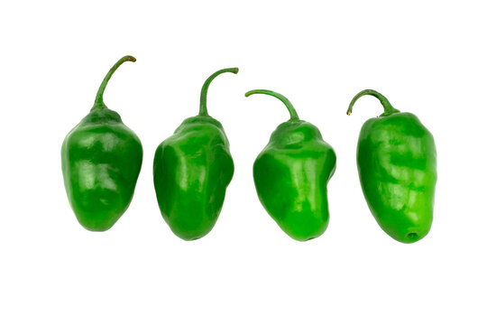 Fresh rocoto chili isolated on white background, selective focus