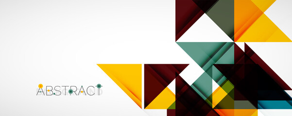 Set of vector triangle geometric backgrounds. Vector illustration for covers, banners, flyers and posters and other designs